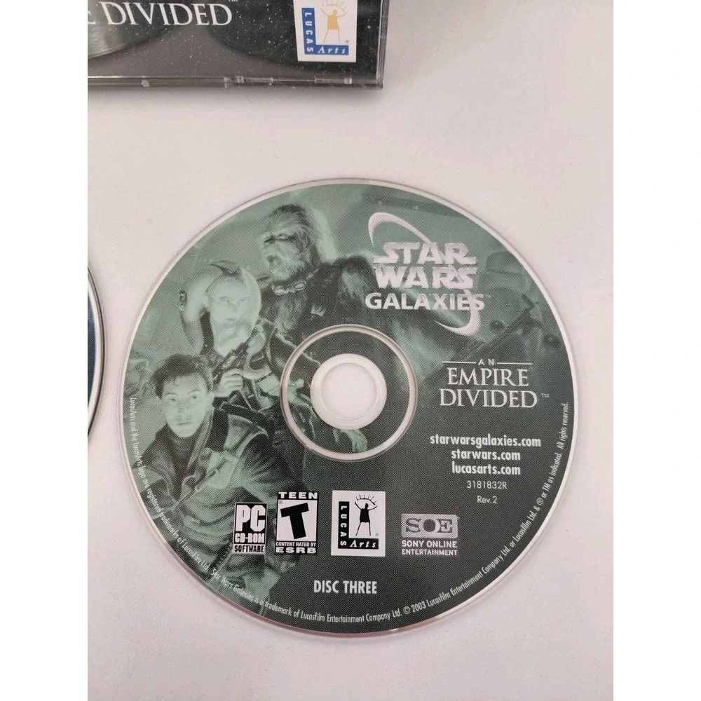 Star Wars Galaxies‎ : An Empire Divided w/ Case (PC, 2003) LucasArts